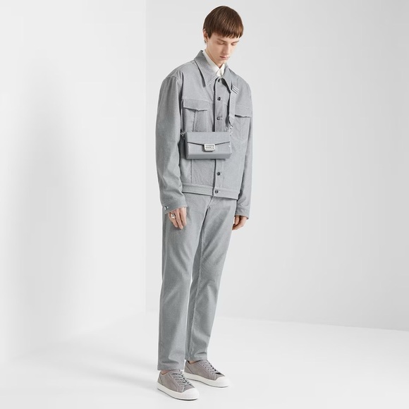 Fendi Signature Logo Shirt Jacket Gray - Picture 1 of 14